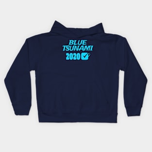 BLUE TSUNAMI 2020 with Blue Vote Checkmark Kids Hoodie